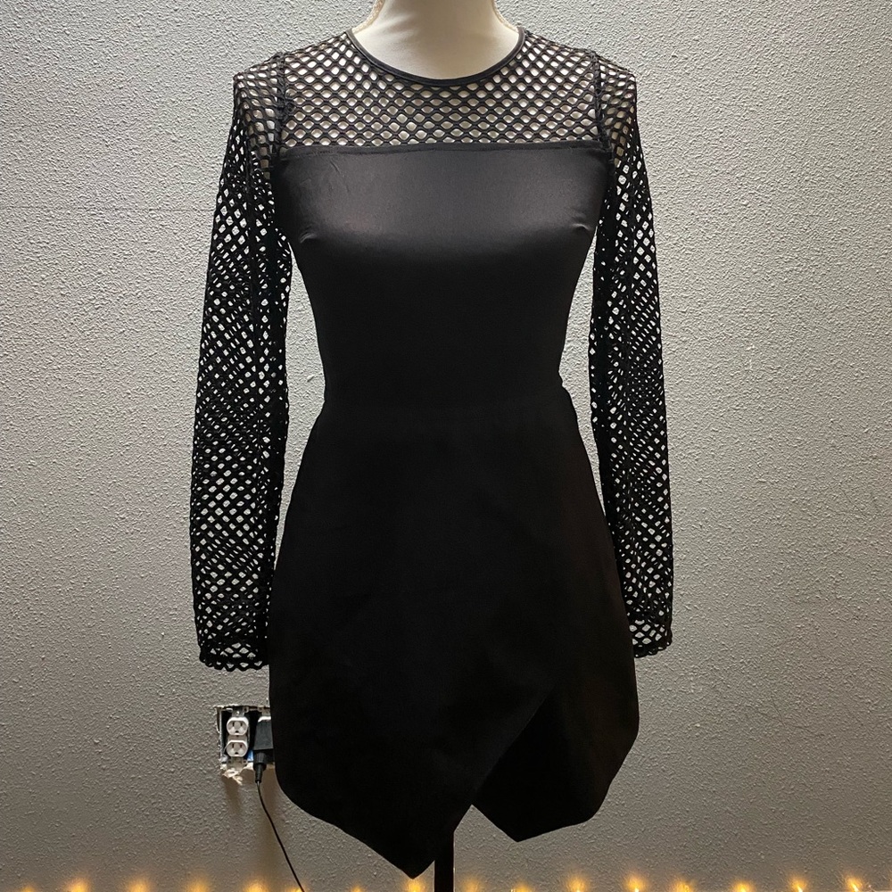 XS Black Mesh Romper by Missguided